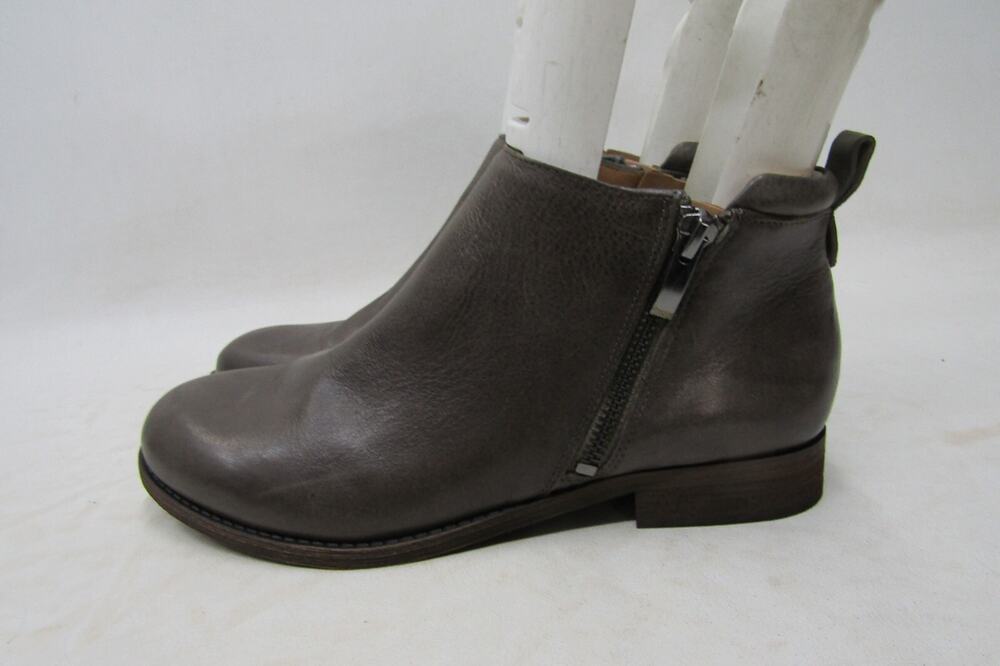 Franco Sarto Womens Sz 7 M Brown Leather Zip Ankle Fashion Boots Booties